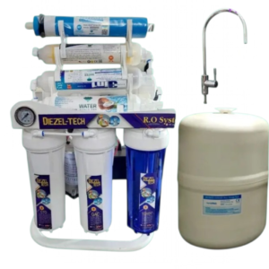 فلتر تايواني أصلي من (ووتر ورلد) 7 مراحل باستاند وعداد وخزان 12 لتر