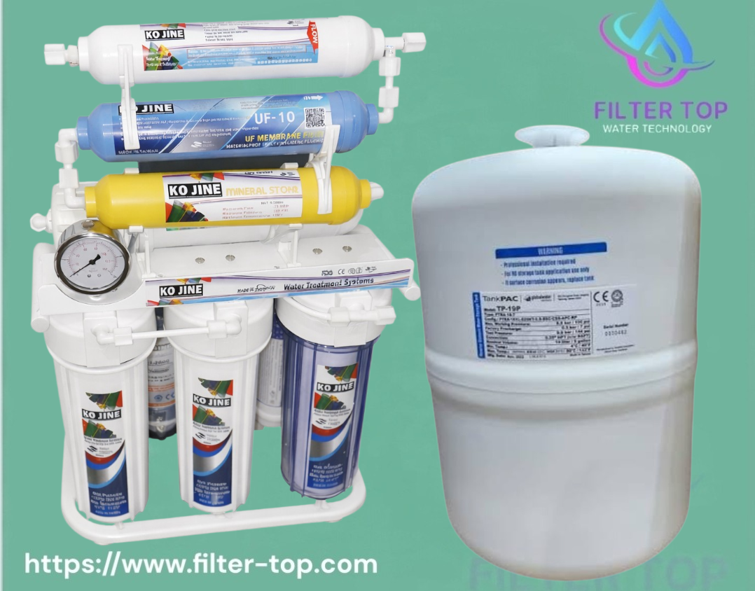 فلتر كوجين 8 مراحل تايواني شاسية استاند وعداد – بمواصفات عالمية