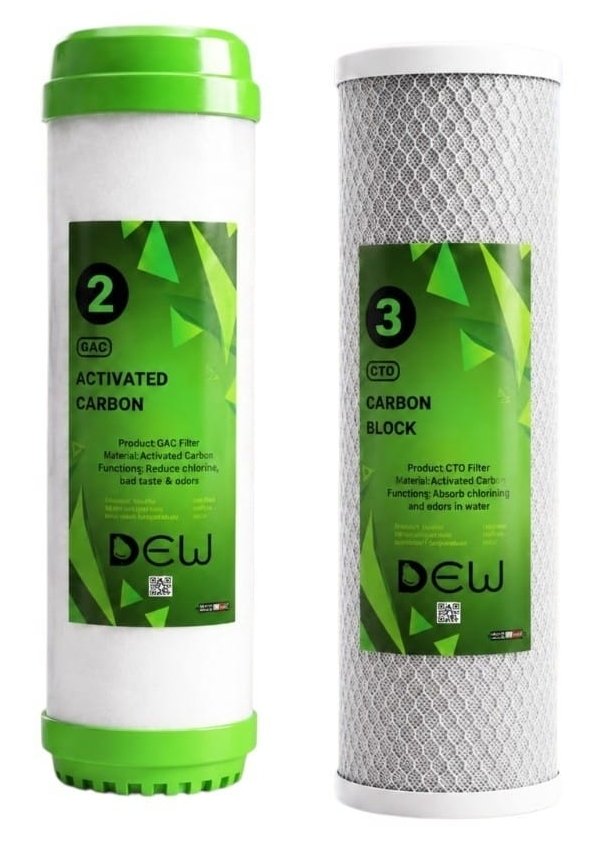 شمع فلتر مياه منزلي DEW GAC و CTO – المرحلة الثانية والثالثة بكفاءة تايوانية وسعر اقتصادي